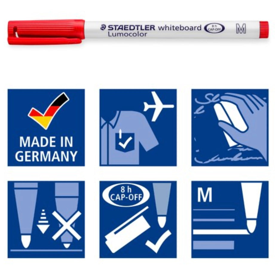 Staedtler 施德樓 Lumocolor whiteboard marker compact set 301 (6色 colours)