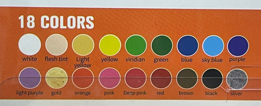 亞加力馬克筆 Acrylic marker (18 色 colours)