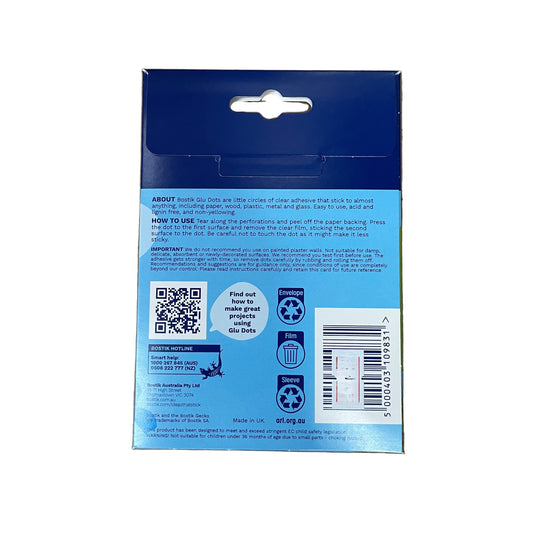 Bostik 寶貼萬用膠(透明圓點) Blu-Tack Multi-purpose Removable Glu Dots