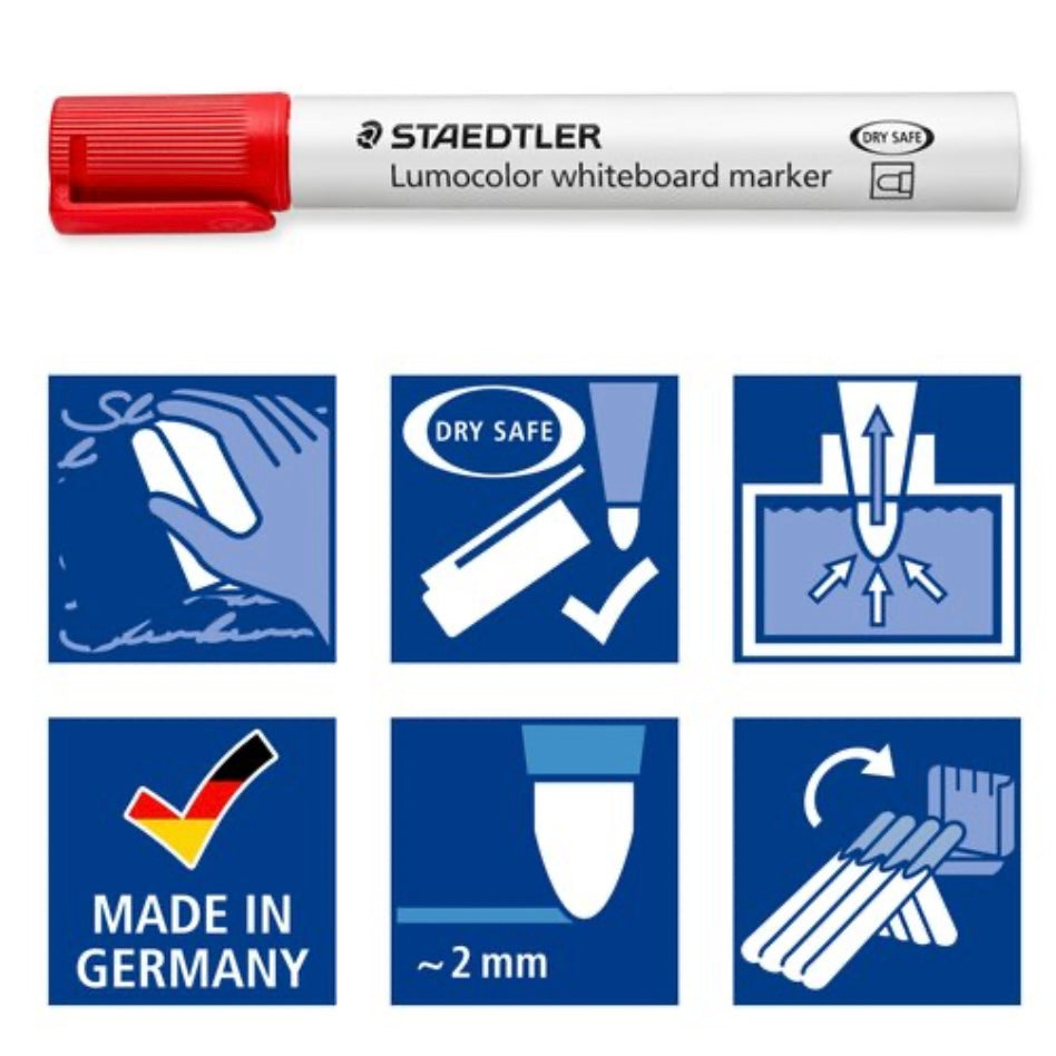 Staedtler 施德樓 Lumocolor whiteboard marker compact set 351 (8色 colours)