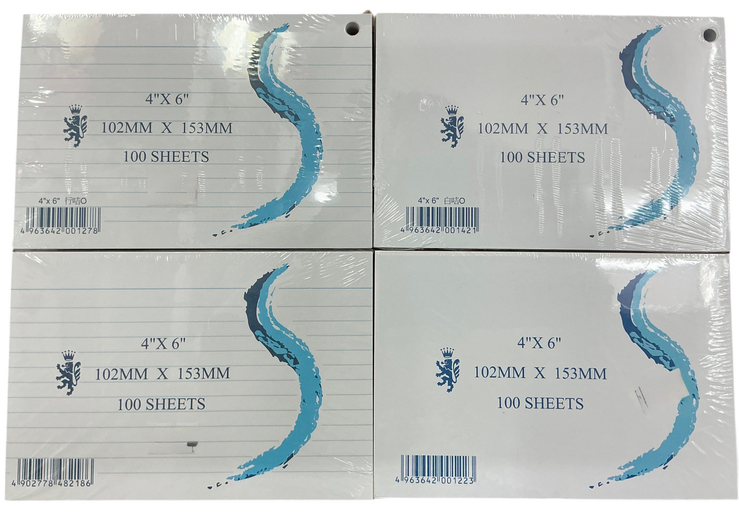 白咭/行咭 Cue card 4” x 6”