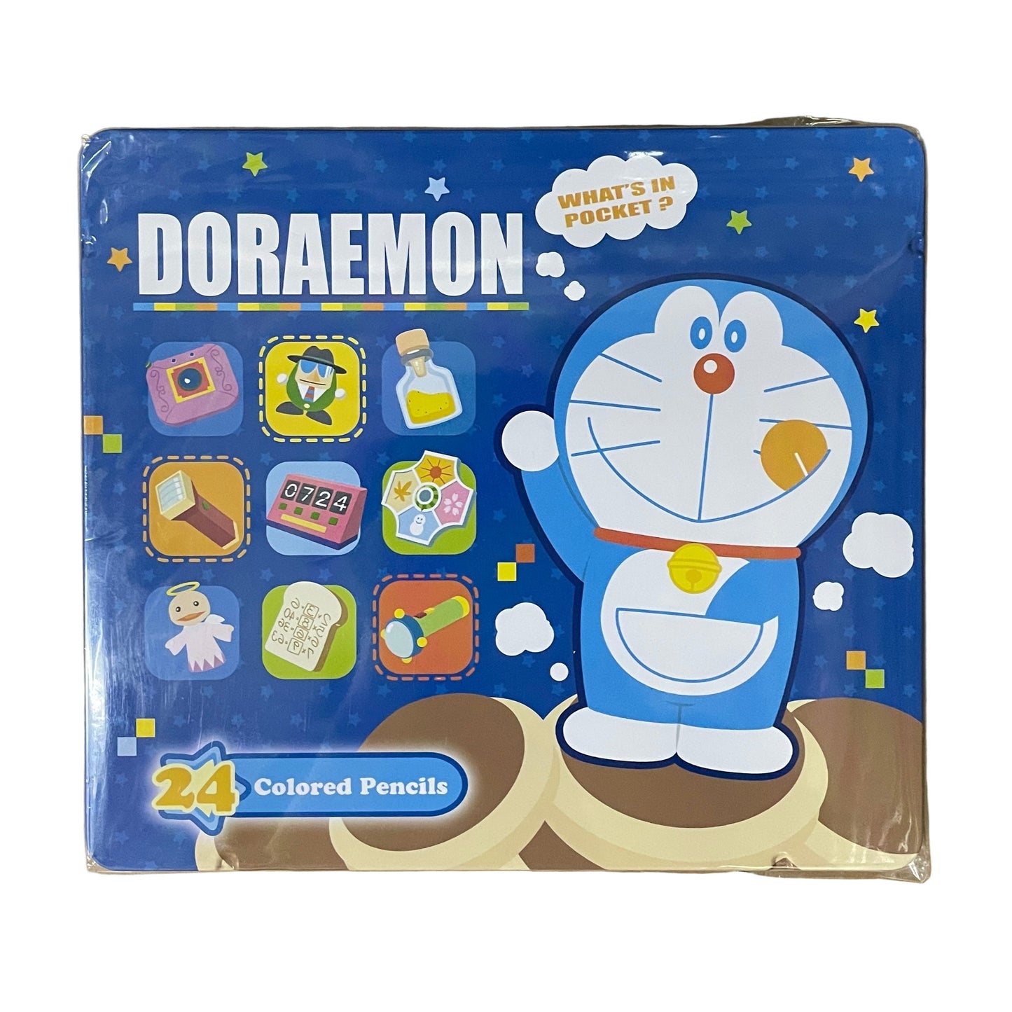 Ellon 多啦A夢 Doraemon - 24色鐵盒木顏色筆 Coloured pencils