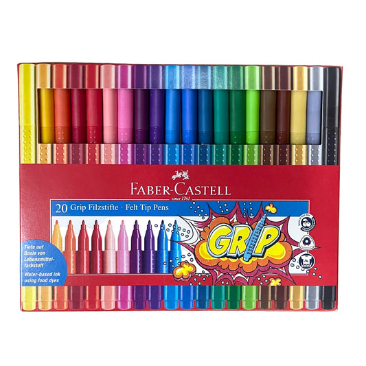 Faber-Castell 20 Grip felt-tip pen 20色水筆