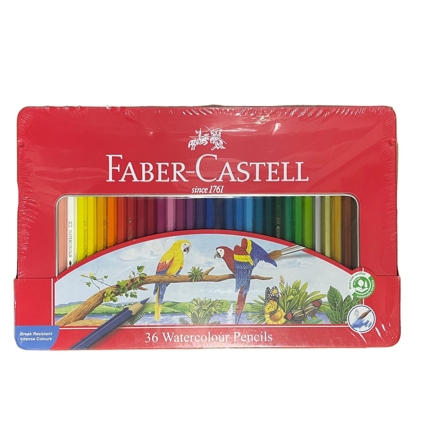 Faber-Castell 鐵盒水彩木顏色筆 Watercolour pencils with metal case (12/ 36 色 colours)