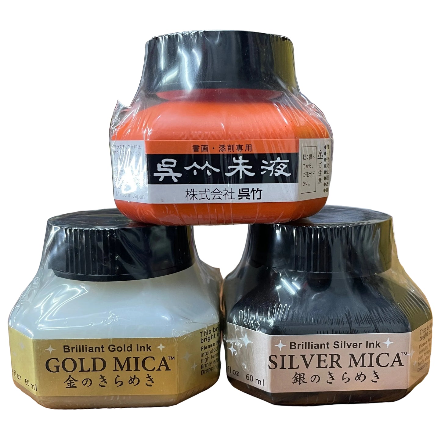 吳竹書法墨汁 Ink for calligraphy(紅-Red/ 金-Gold/ 銀-Silver) 60ml