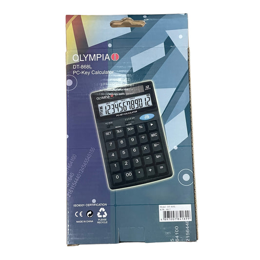 Olympia DT-868L 電腦鍵盤桌面計數機 PC-Key Desktop Calculator (12 Digits)