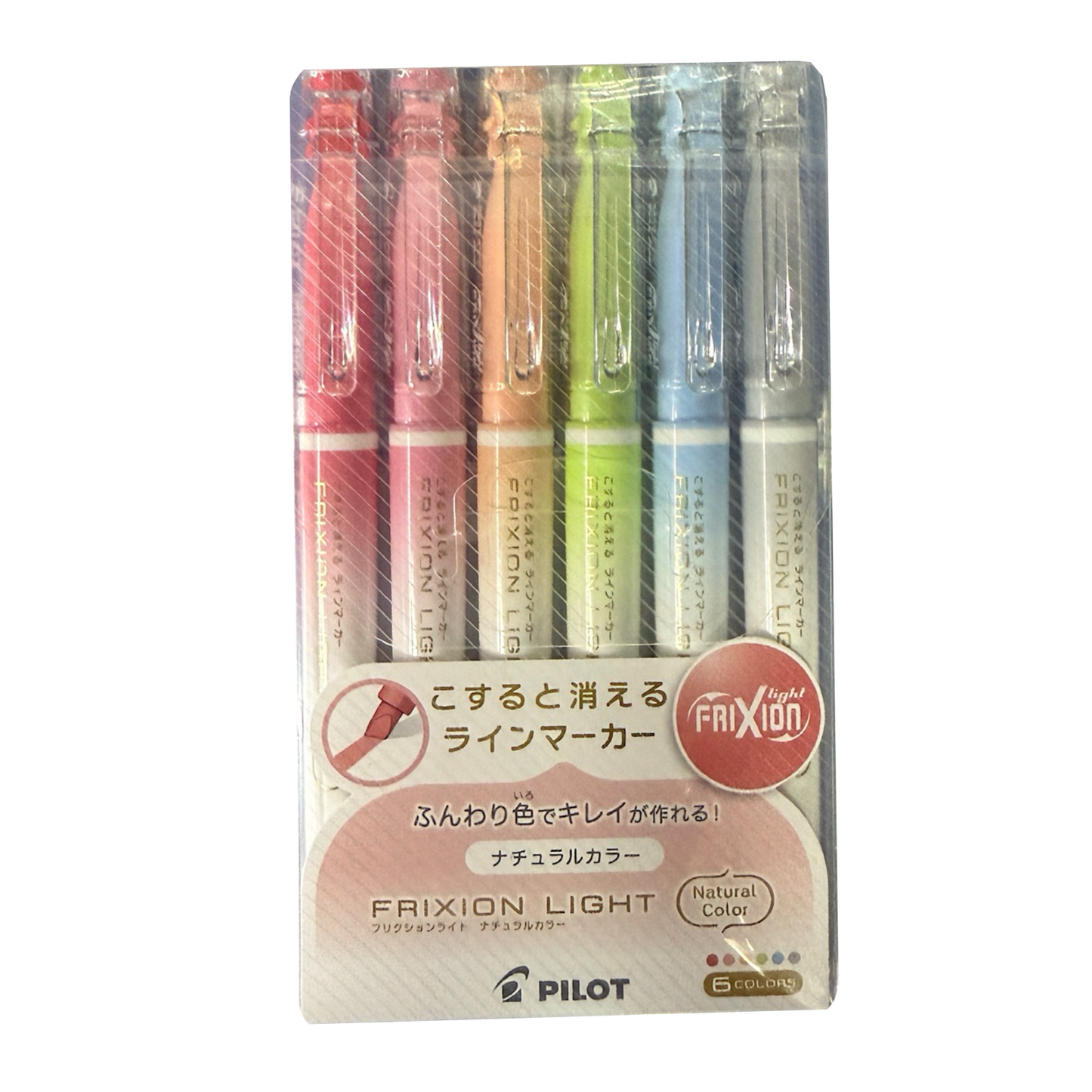 Pilot Frixion Light Natural Colour 擦得甩螢光筆套裝 Erasable highlighter set (6 色 colours)