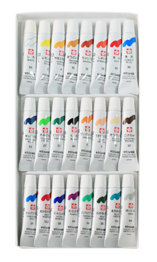 Sakura 半透明水彩 MAT Water colours (24色 colours)