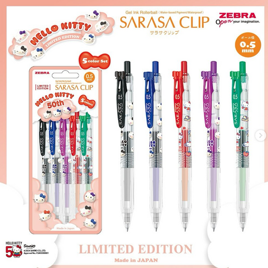 Zebra SARASA Clip x Hello Kitty 0.5mm 50 週年限量版 單支 by pic / 套裝 set Ball pen