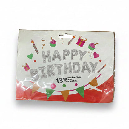 鋁膜生日字母氣球 Happy Birthday Balloon [14” |金gold / 銀silver / 粉紅 Pink / 彩色Assorted ]