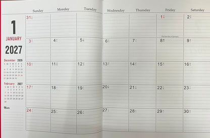 2027 Diary [205x265mm] Executive Monthly Planner 日記簿