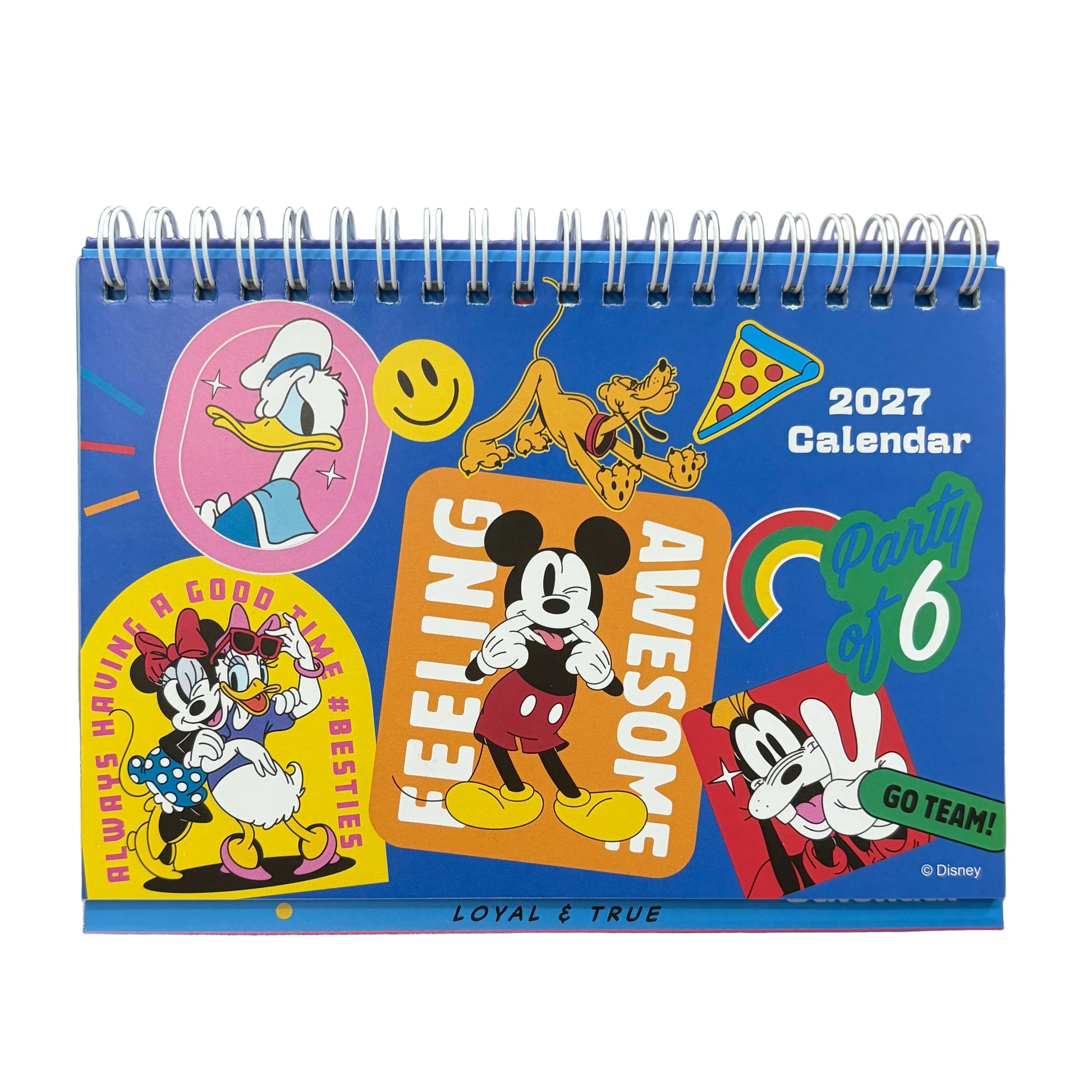 2027 [迪士尼 米奇 米妮 唐老鴨 布魯托 高飛 Disney Mickey Minnie Donald Duck Pluto Goofy] 座枱月曆 Desktop calendar