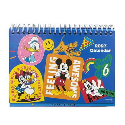 2027 [迪士尼 米奇 米妮 唐老鴨 布魯托 高飛 Disney Mickey Minnie Donald Duck Pluto Goofy] 座枱月曆 Desktop calendar
