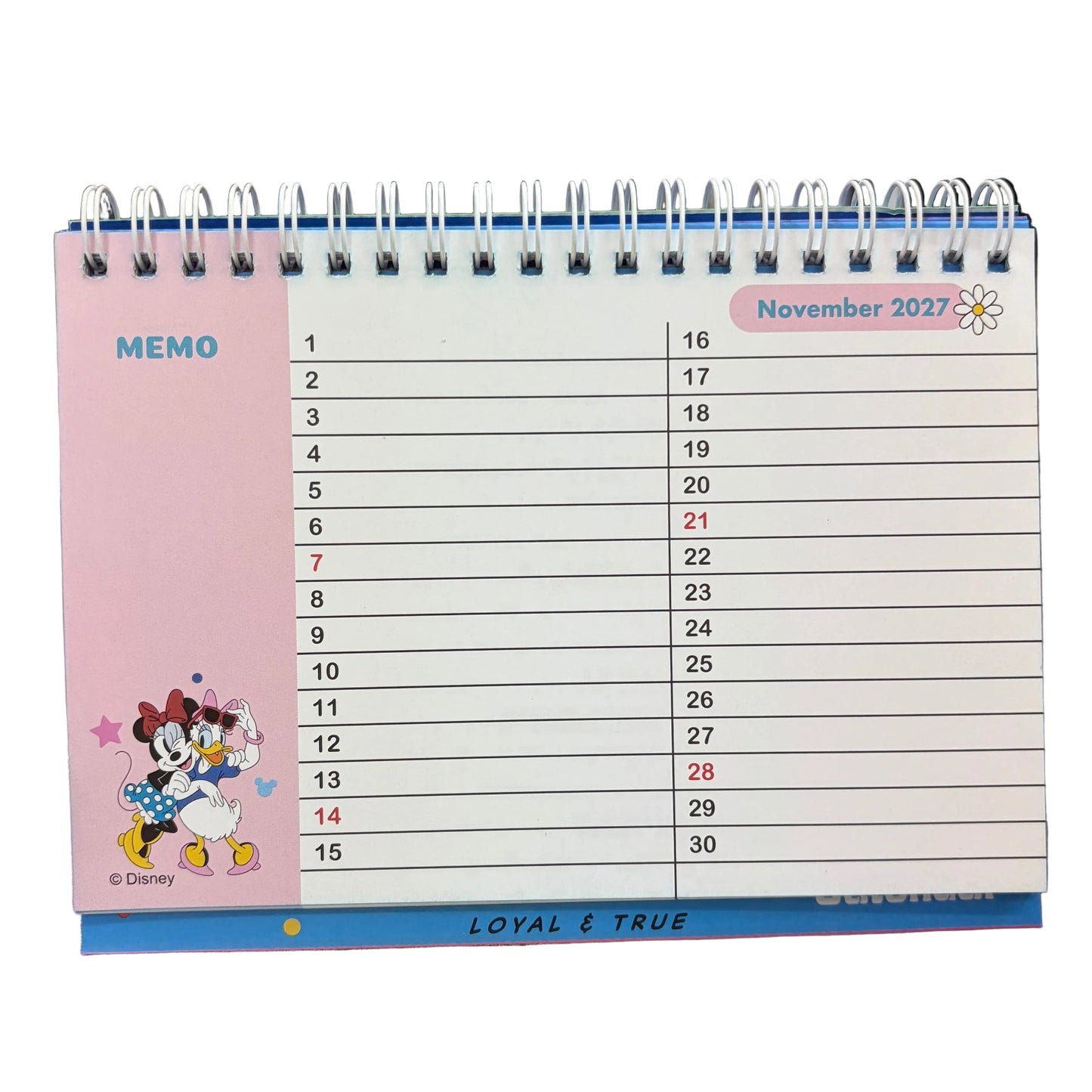 2027 [迪士尼 米奇 米妮 唐老鴨 布魯托 高飛 Disney Mickey Minnie Donald Duck Pluto Goofy] 座枱月曆 Desktop calendar