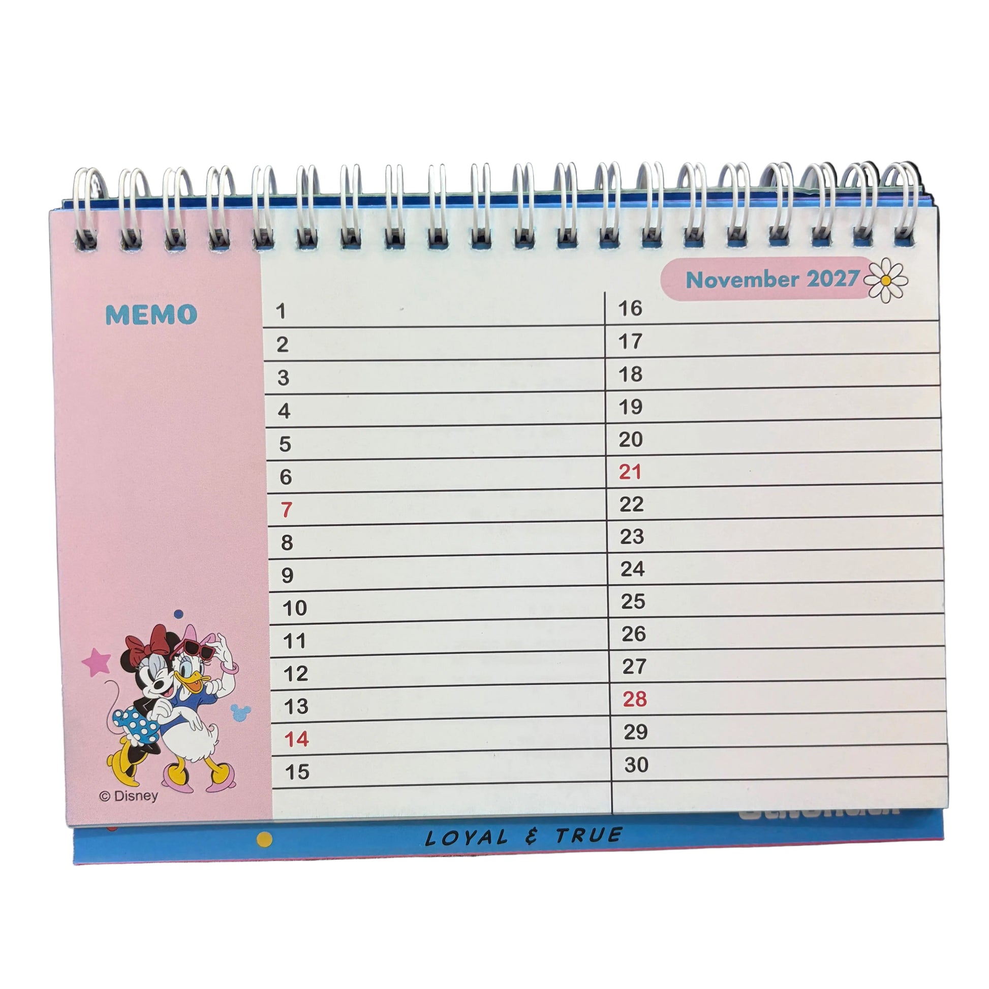 2027 [迪士尼 米奇 米妮 唐老鴨 布魯托 高飛 Disney Mickey Minnie Donald Duck Pluto Goofy] 座枱月曆 Desktop calendar