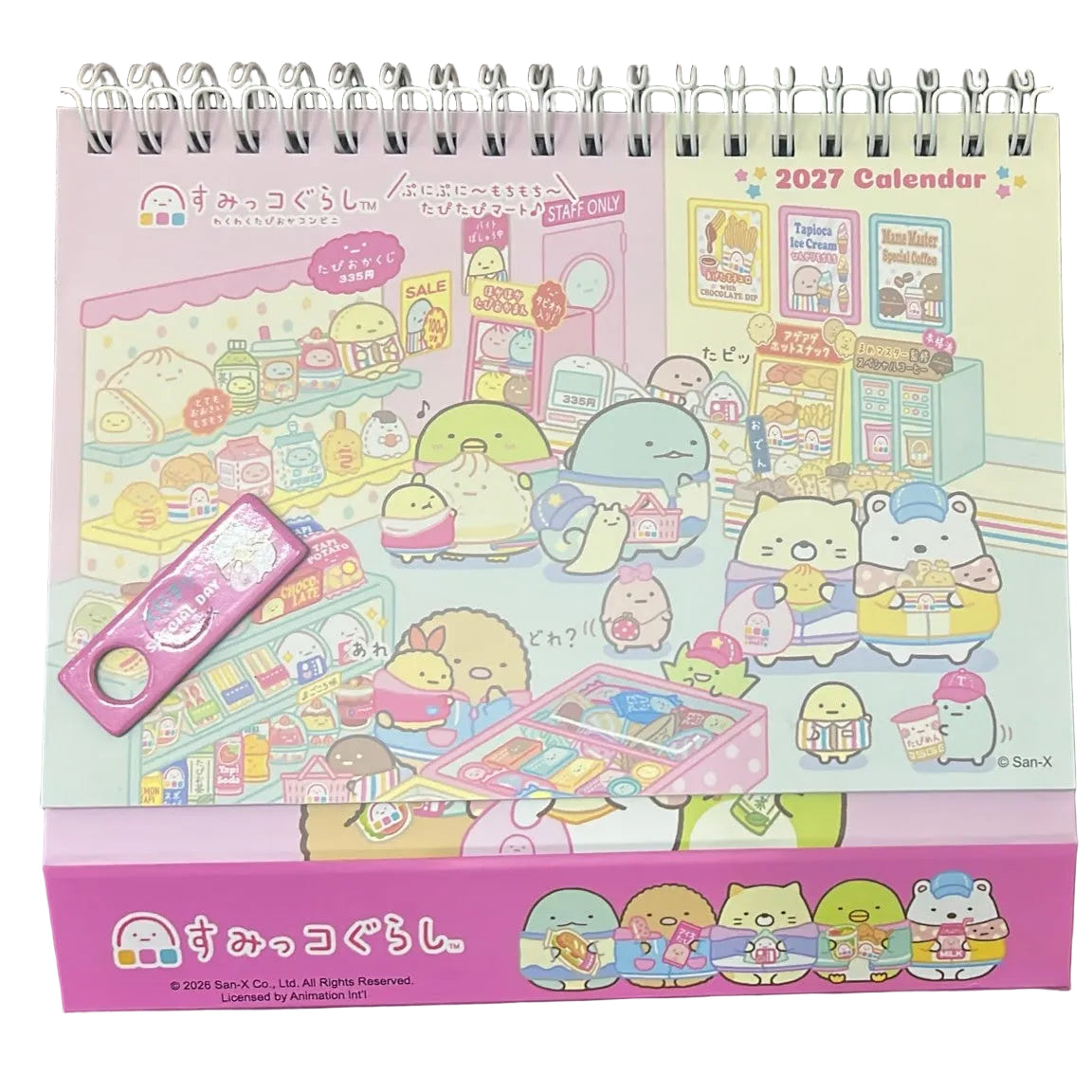 2027 [角落生物 Sumikko Gurashi] 座枱月曆 Desktop calendar [GK69194A]