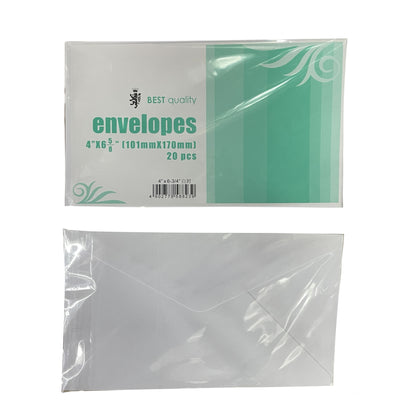 Best Quality 白信封 White Envelopes 4" x 6 5/8" 橫口 side flap