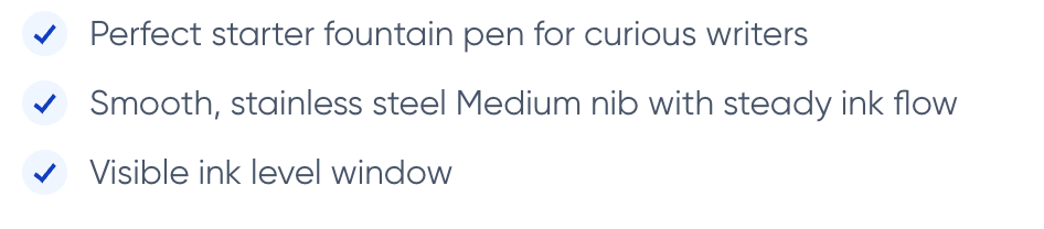 Pilot V Pen 一次性鋼筆 Disposable Fountain pen (Medium)