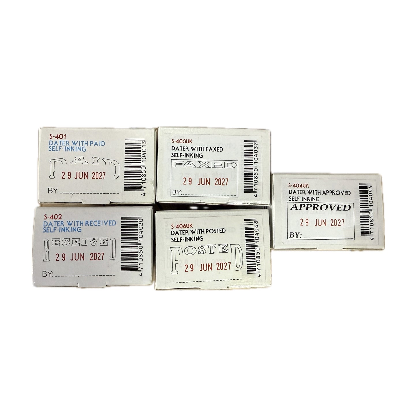 Shiny 回墨日子印 Self-inking stamp (PAID/ RECEIVED/ FAXED/ APPROVED/ POSTED)