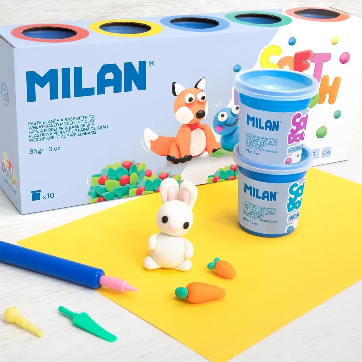 Milan 泥膠套裝 Basic Soft Dough set [10色 colours | 85g each]