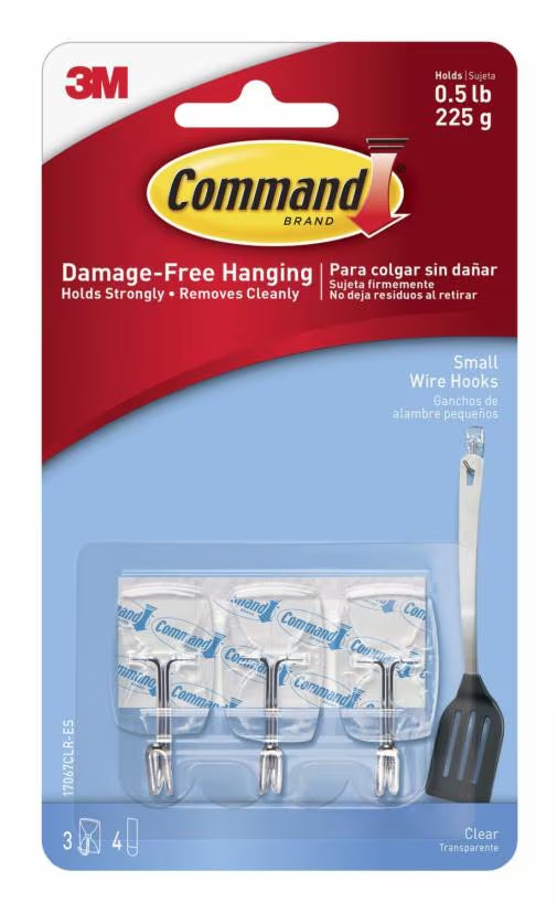 3M Command™ 透明活動掛鈎 Clear Small Wire Hooks - [170067CLR]