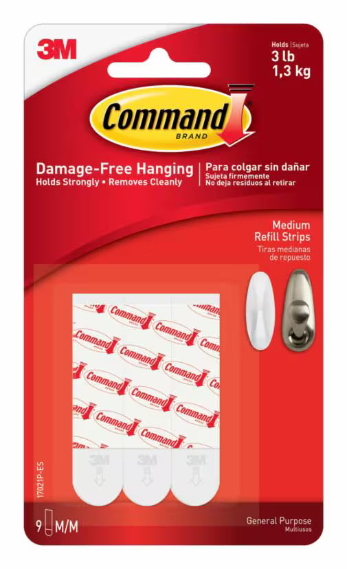 3M Command™ 膠貼補充裝 [中型] General Purpose Refill Strips [Medium] - [17021P]