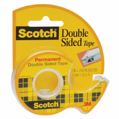3M 雙面膠紙 (連膠紙座) Double-sided Tape in Dispenser 136, 1/2" x 250"