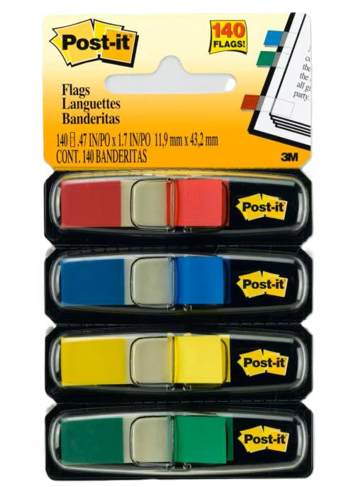 3M Post-it 四色話事旗仔 4-color Flags |0.47" x 1.71"| - 683-4
