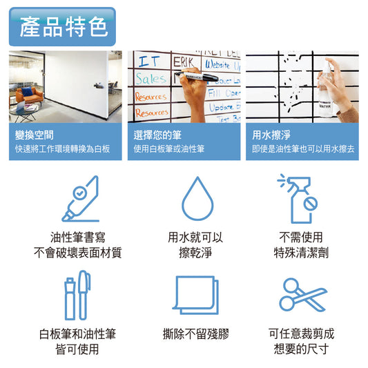 3M™ Post-it® 多用途不挑筆白板貼 Easy Erase Whiteboard Sheets [EE3x2/ EE4x3 / EE6x4 / EE8x4] 2026新款