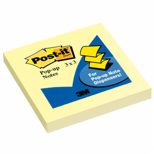 3M Post-it 抽取式便條紙 Pop-up Memo 3" x 3", 黃色-Yellow