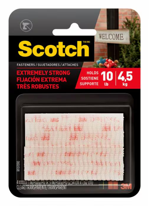 3M™ Scotch® 透明超強力魔術貼 [2對裝] Clear Extreme Fasteners [2pairs]- [6730]