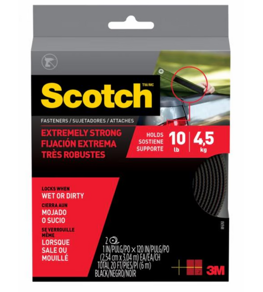 3M™ Scotch® 黑色超強力魔術貼 Black Extreme Fasteners - [6761]