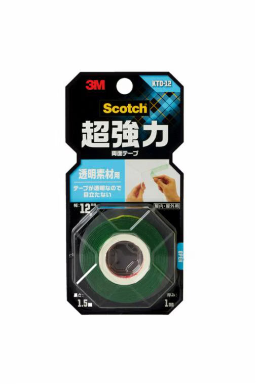 3M™ Scotch® 超強力雙面膠貼 [透明材料用] Strong Double Coated Tape [Transparent] - [KTD-12]