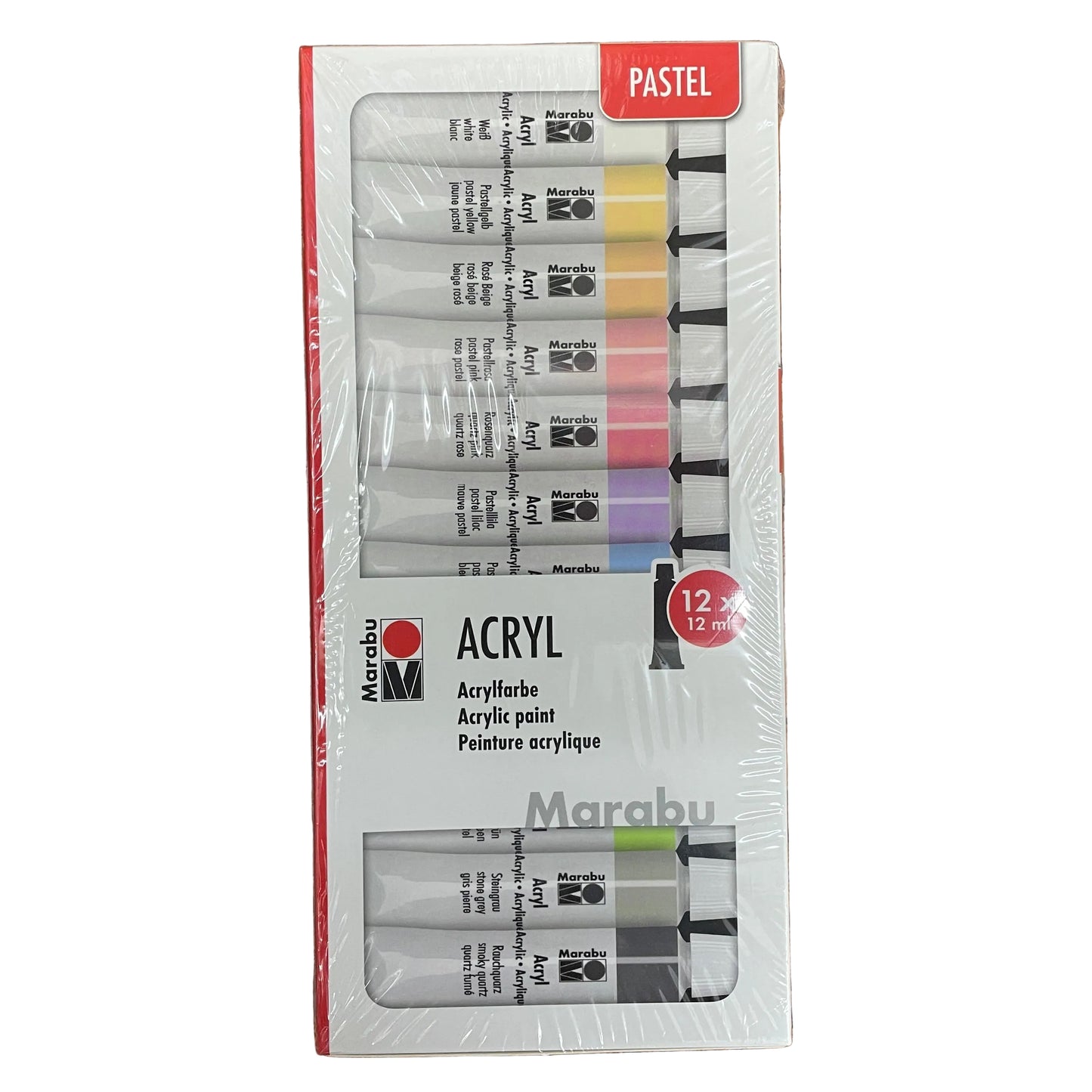 Marabu 亞加力顏料 Acrylic paint colours (12ml x 12 色 colours)