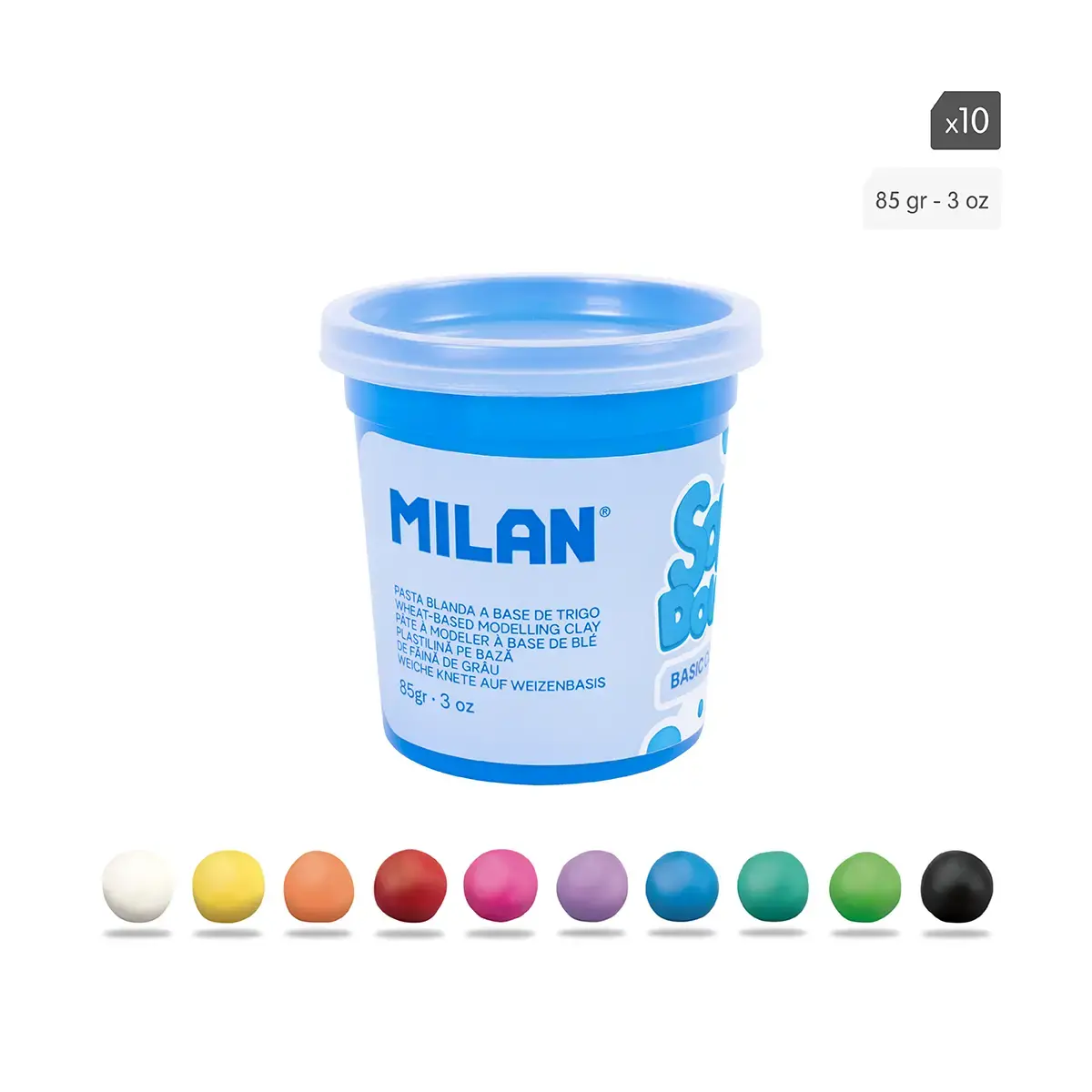 Milan 泥膠套裝 Basic Soft Dough set [10色 colours | 85g each]