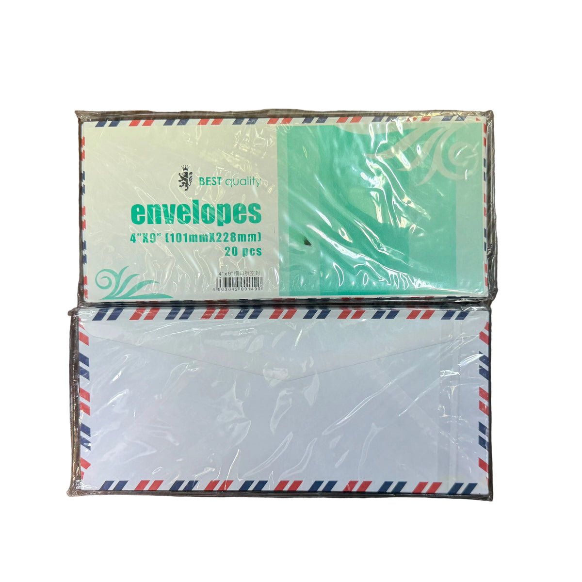 Best Quality 航空信封 Air Mail Envelopes [4" x 9" | 橫口 side flap]