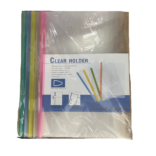 A4 有骨快勞 Clear Holder - 1 包 pack - (雜色 - Assorted / 透明 - Transparent)