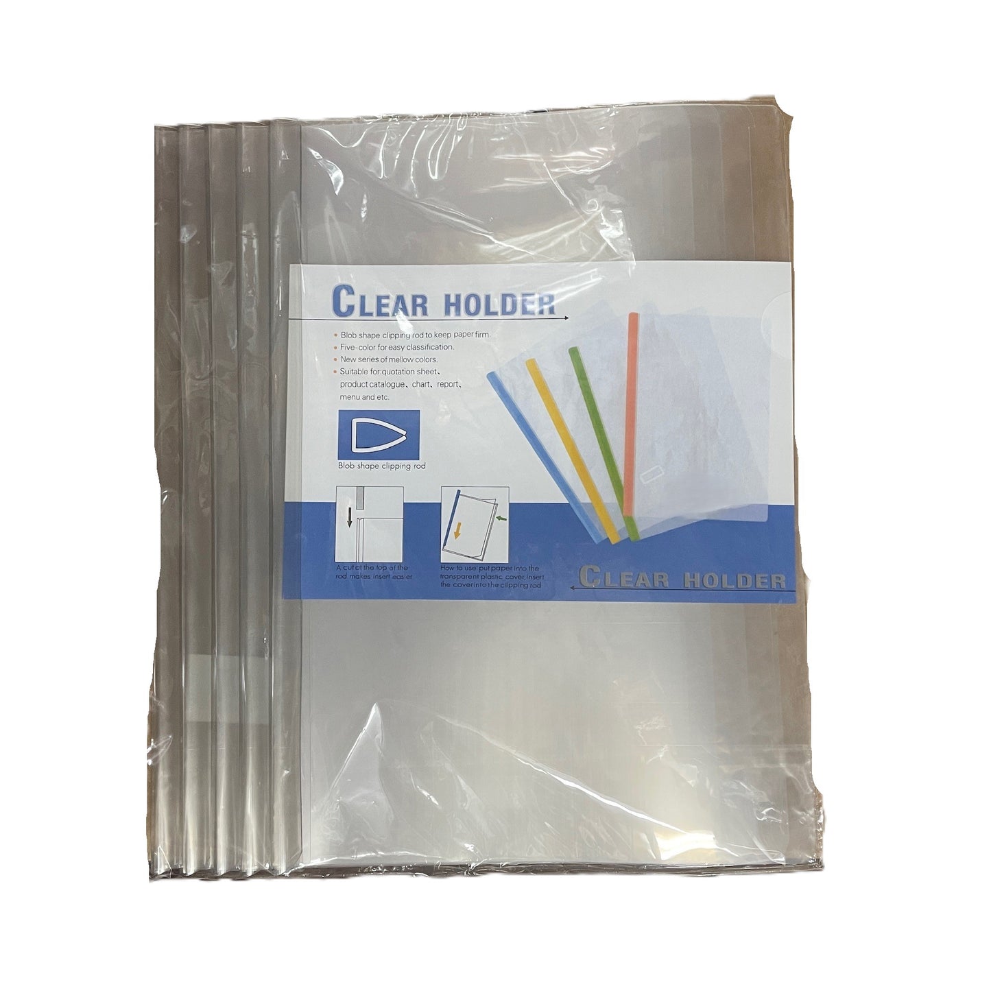 A4 有骨快勞 Clear Holder - 1 包 pack - (雜色 - Assorted / 透明 - Transparent)