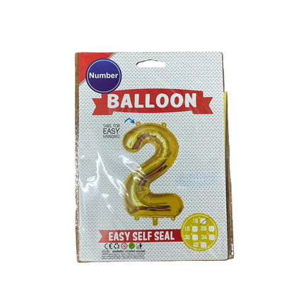 鋁膜數字氣球 Number Balloon [16” |金gold]