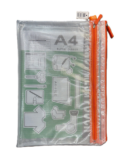 Alpha Omega 透明拉鏈袋 / 功課袋 Zipper bag | **雙鏈 - Two pockets ** |