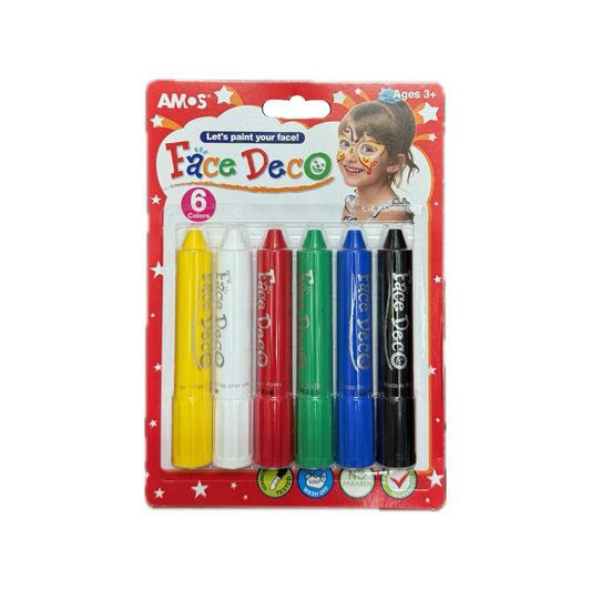 🎃 萬聖節必備！Amos Face Deco 畫臉蠟筆 (6色 colours)