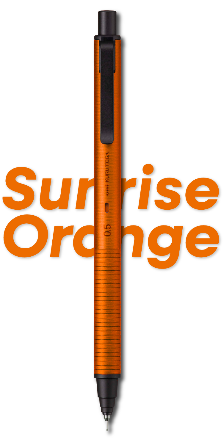 UNI - KURU TOGA METAL 0.5mm 金屬鉛芯筆 Mechanical pencil - 陽光橙色Sunrise Orange