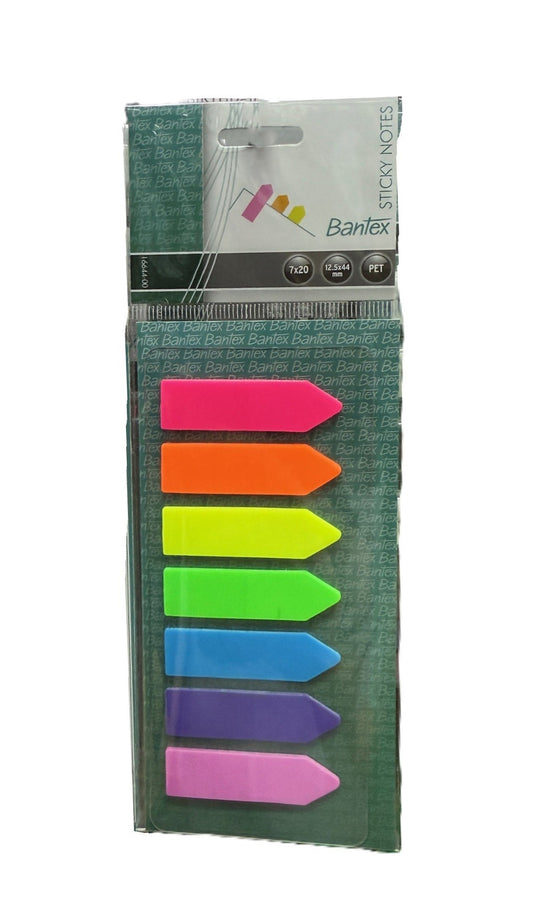 Bantex 七色-膠質箭咀旗仔 7-color Flags |12.5mm x 44mm|