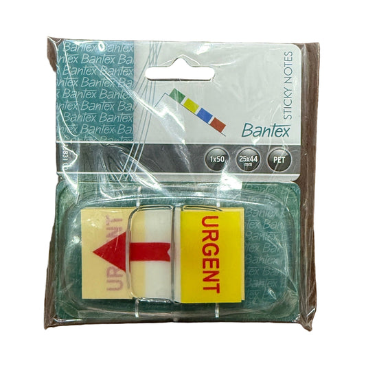 Bantex 'URGENT' 膠質旗仔 Flags 黃色-Yellow