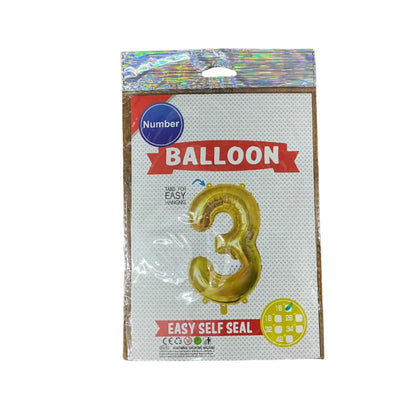 鋁膜數字氣球 Number Balloon [16” |金gold]