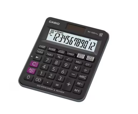 CASIO [MJ-120D PLUS-BK] 桌面計數機 Desktop Calculator