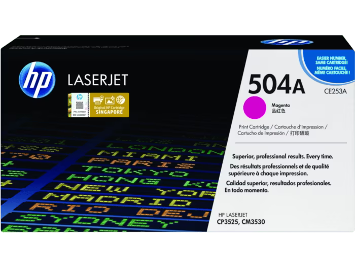 HP [504A] (CE250A/ CE251A/ CE252A/ CE253A) 原廠鐳射碳粉匣 LaserJet Toner Cartridge [黑色 Black/ 青色 Cyan/ 黃色 Yellow/ 品紅色 Magenta]