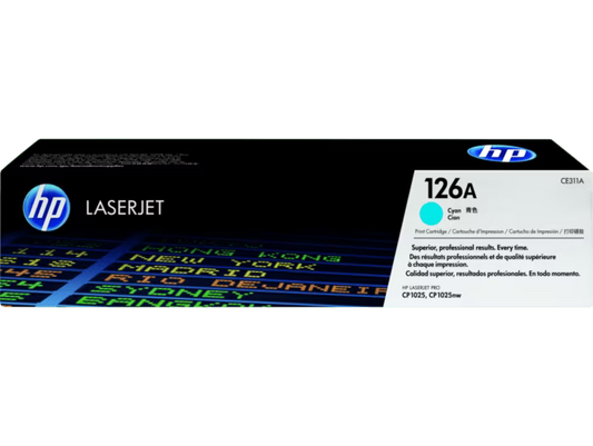 HP [126A] (CE310A/ CE311A / CE312A/ CE313A) 原廠鐳射碳粉匣 LaserJet Toner Cartridge [黑色 Black/ 青色 Cyan/ 黃色 Yellow/ 品紅色 Magenta]