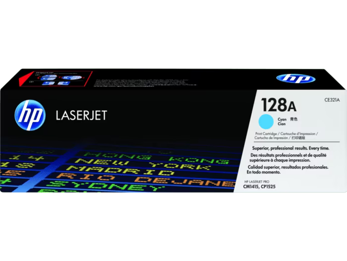 HP [128A] (CE320A/ CE321A / CE322A/ CE323A) 原廠鐳射碳粉匣 LaserJet Toner Cartridge [黑色 Black/ 青色 Cyan/ 黃色 Yellow/ 品紅色 Magenta]