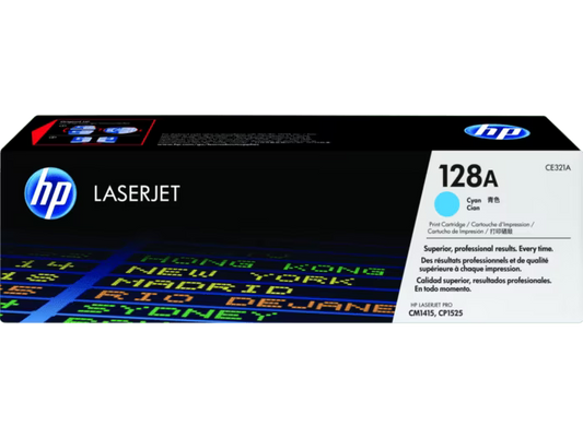 HP [128A] (CE320A/ CE321A / CE322A/ CE323A) 原廠鐳射碳粉匣 LaserJet Toner Cartridge [黑色 Black/ 青色 Cyan/ 黃色 Yellow/ 品紅色 Magenta]